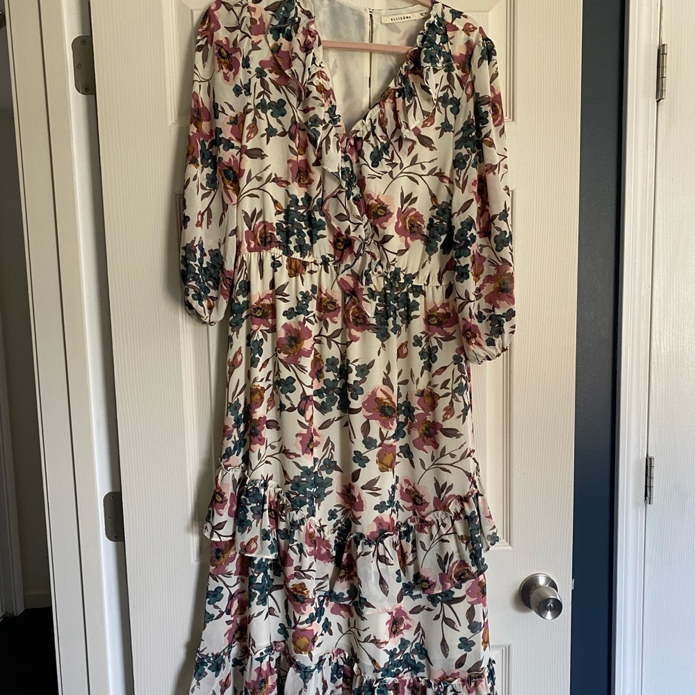 Floral Midi Dress M
